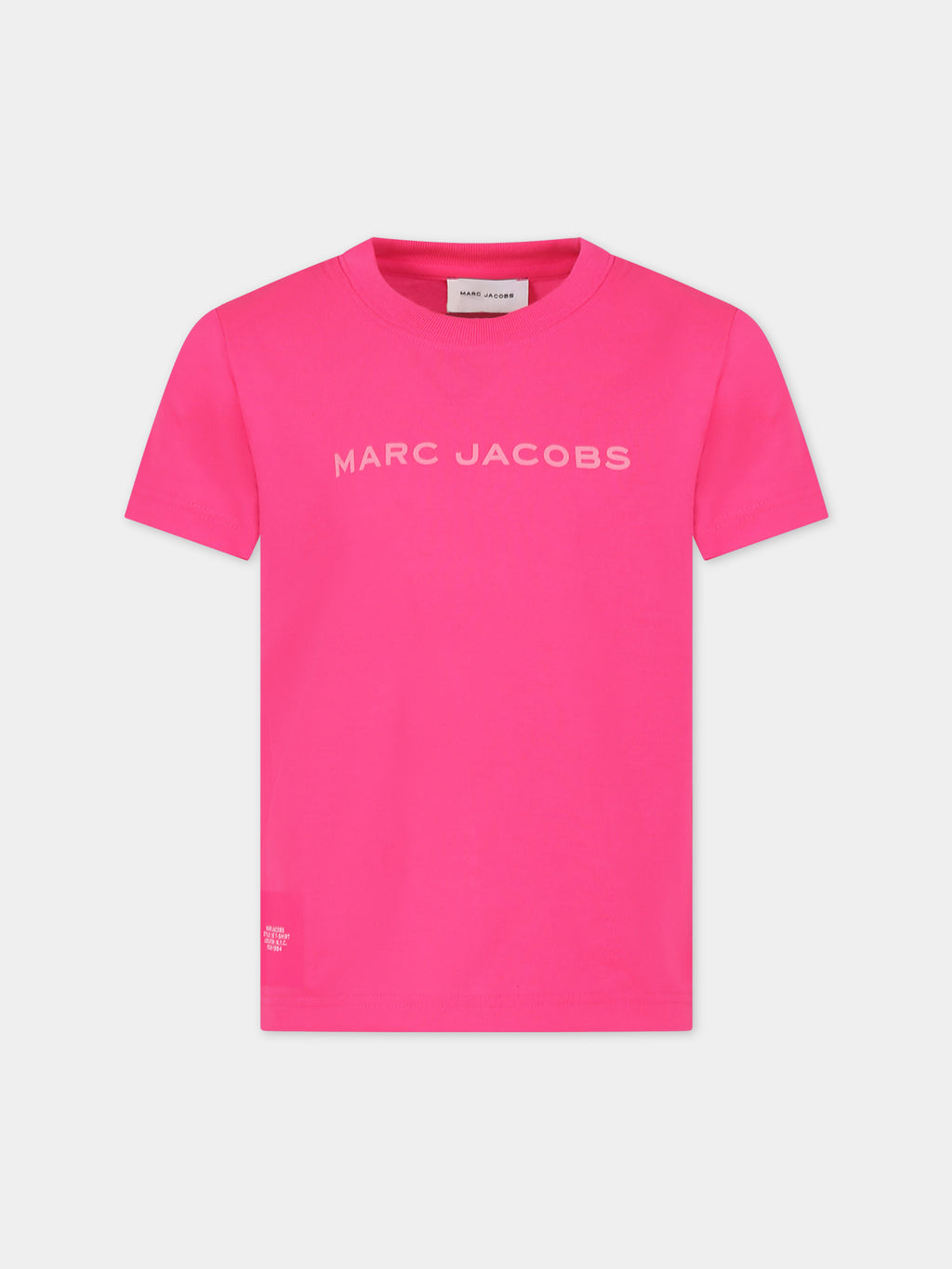 T-shirt fucsia per bambina con logo